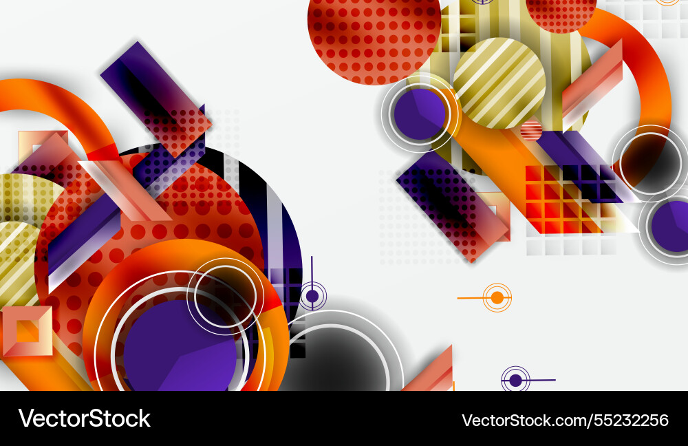 Dynamic complex geometric abstract background Vector Image