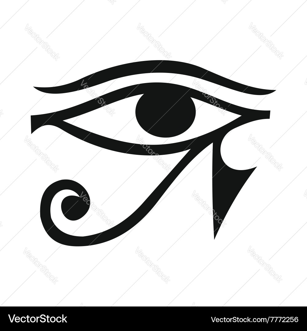 Eye of horus icon simple style Royalty Free Vector Image