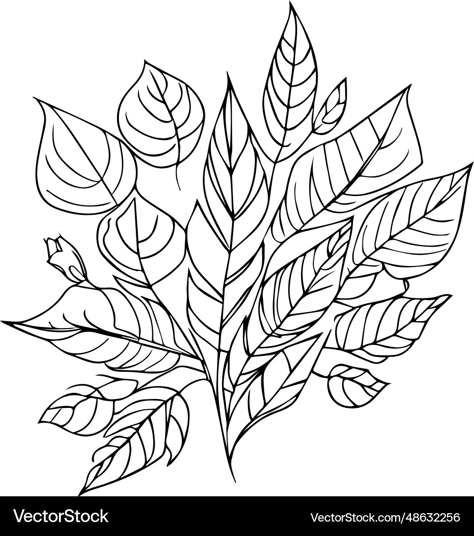 Fall coloring page hello sheets Vector Image