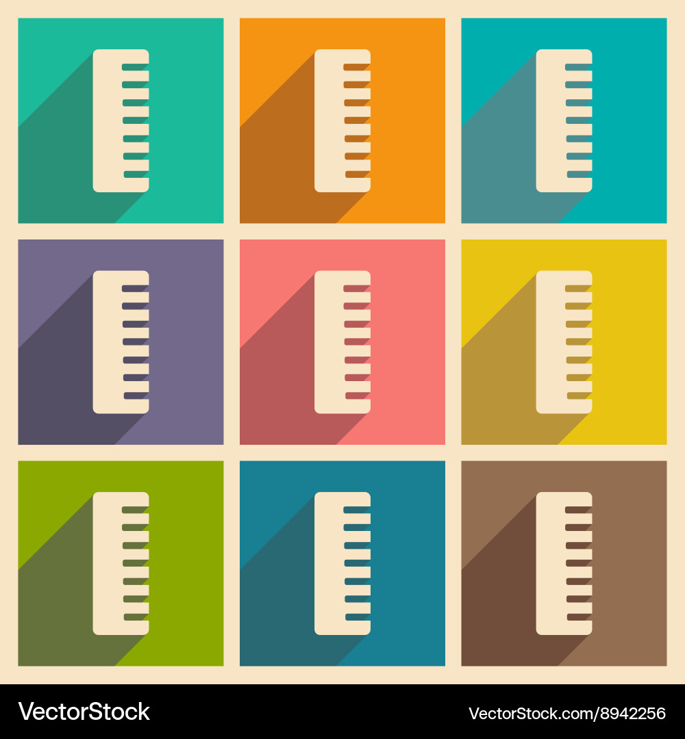 Flat with shadow concept and mobile application vector image