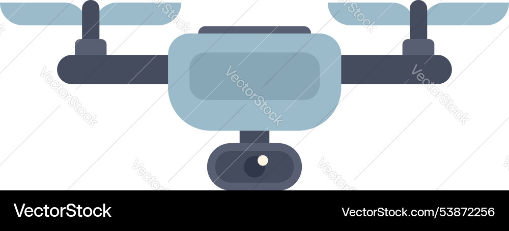 Modern quadcopter drone hovering with camera Modern quadcopter drone hovering with camera vector image