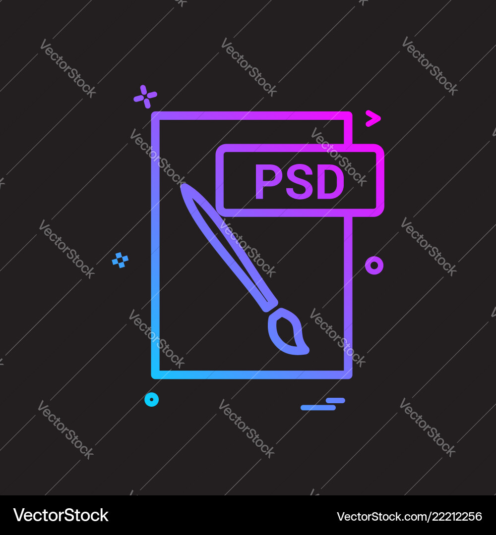 Psd file format icon design Psd file format icon design vector image
