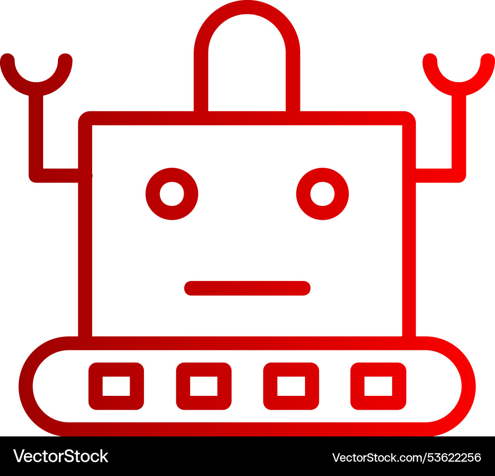 Robot line gradient icon Vector Image