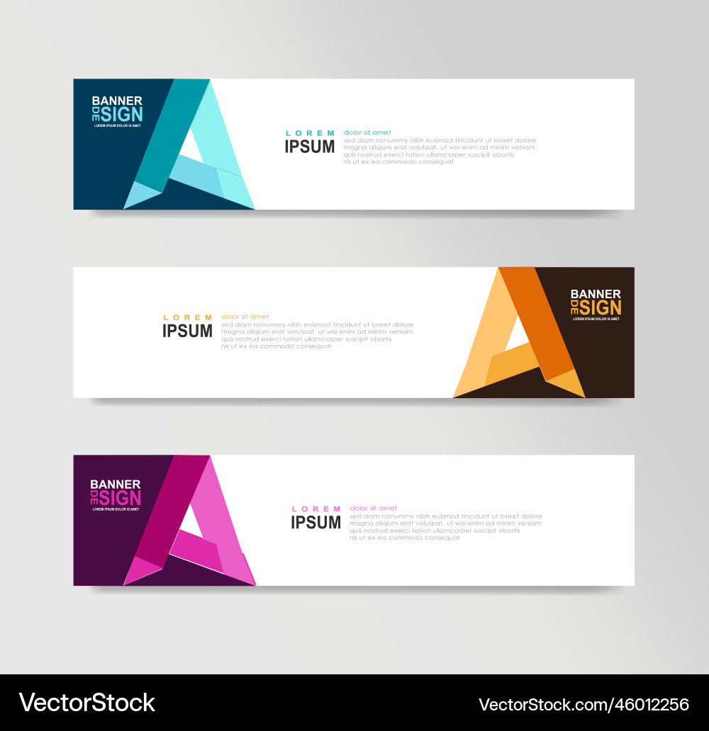 Templates of horizontal web banner website header Templates of horizontal web banner website header Vector Image