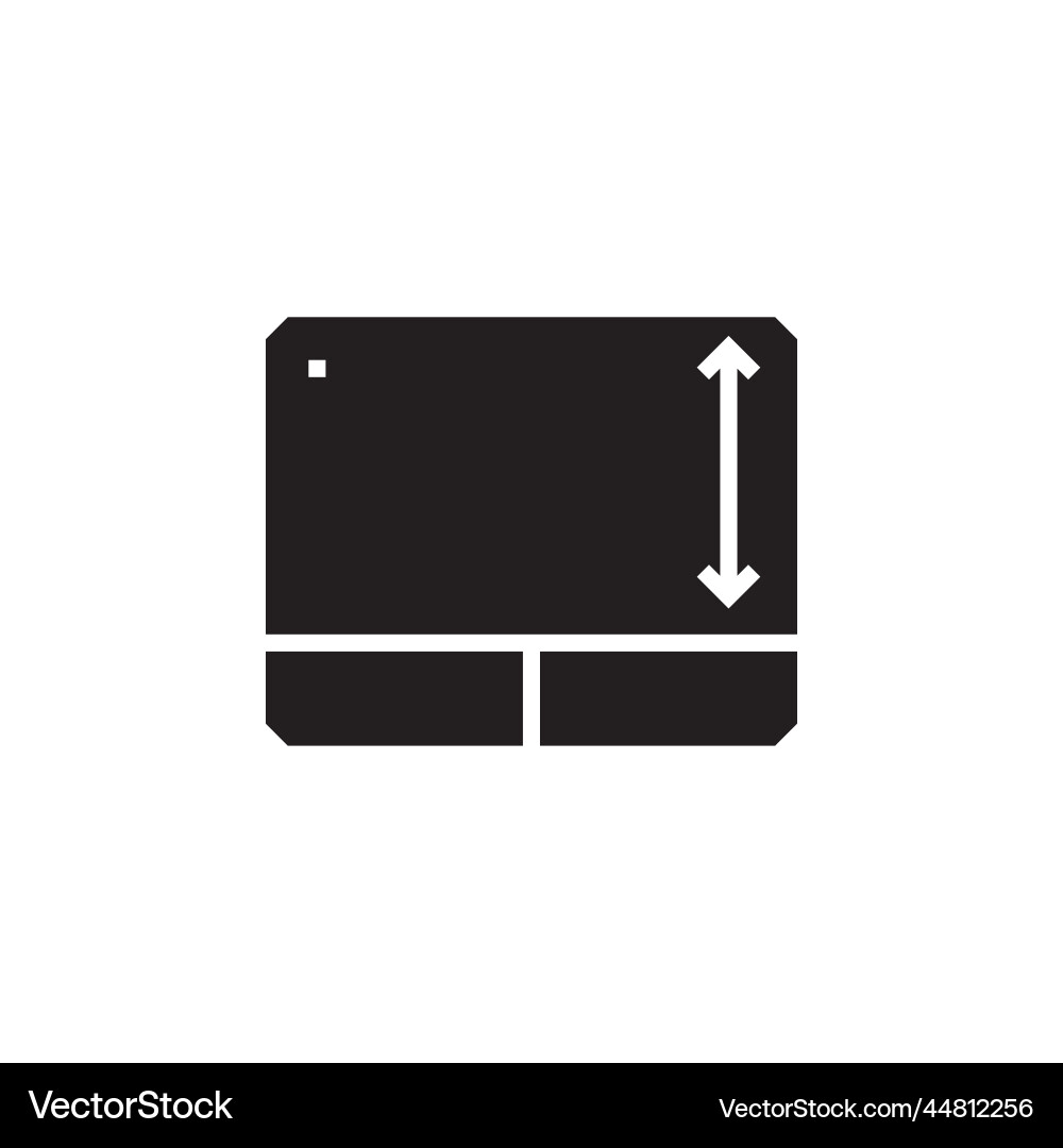 Touch pad icon computer component solid Touch pad icon computer component solid vector image