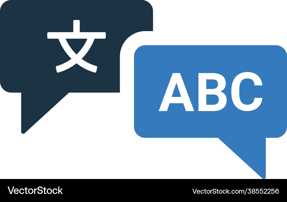 Translation language icon simple editable design vector image
