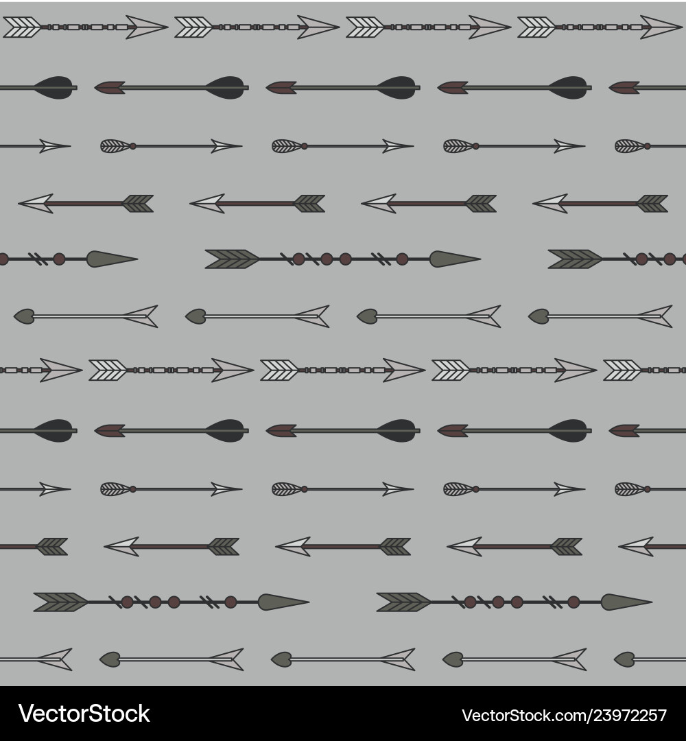 Boho pattern with arrows vector image