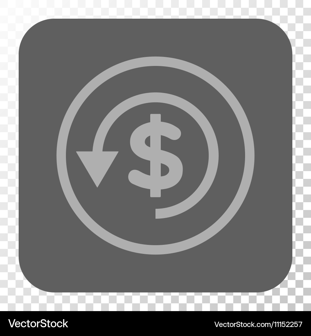 Chargeback rounded square button Vector Image