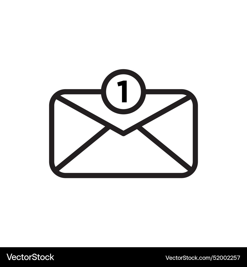Email inbox alert icon perfect for communication Vector Image