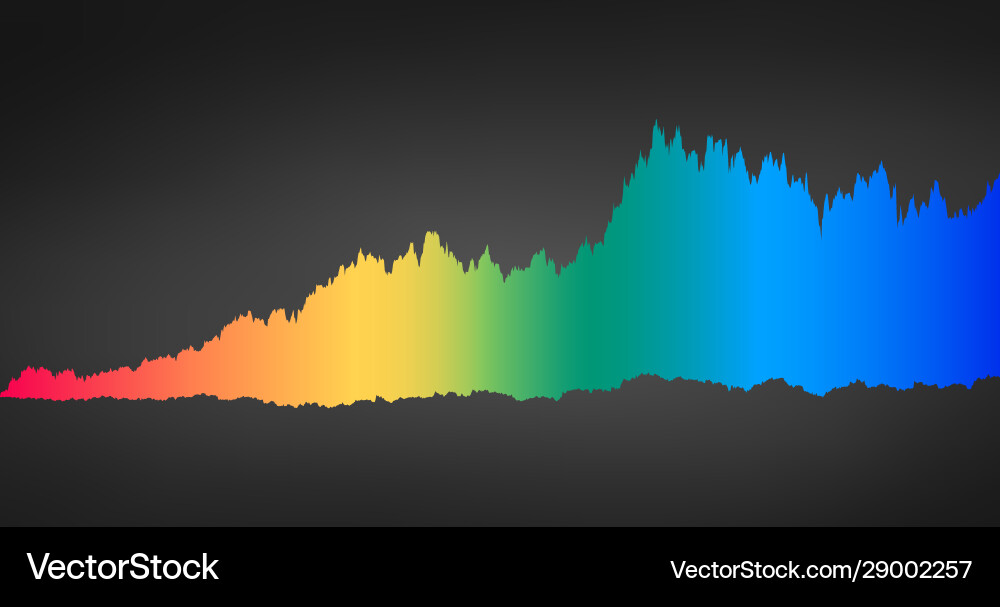 Infographic spectrum color sound waveform vector image
