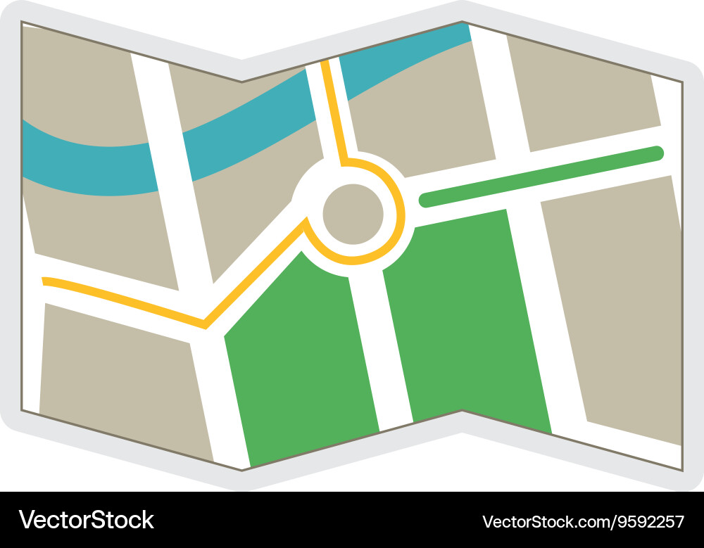 Map icon navigation instrument design Vector Image