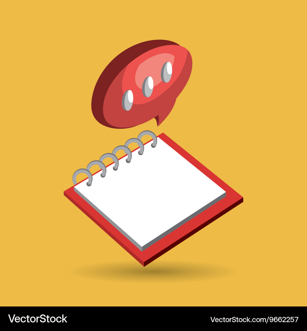 Memo pad isolated icon design Vector Image