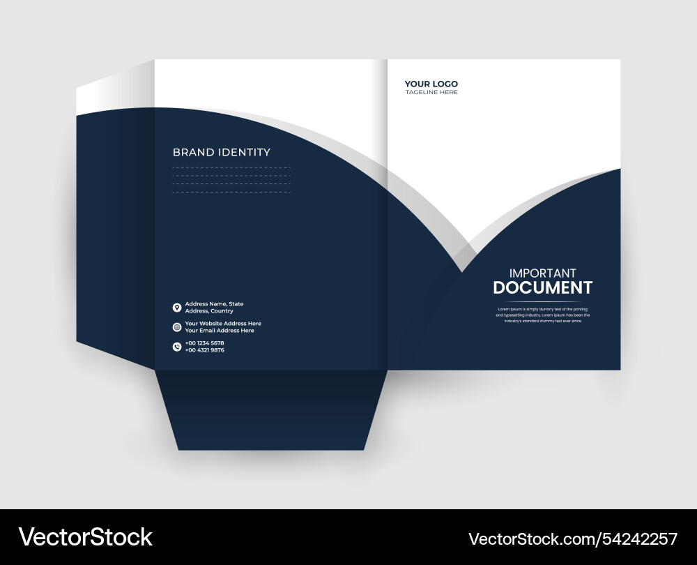 Modern presentation folder template Vector Image