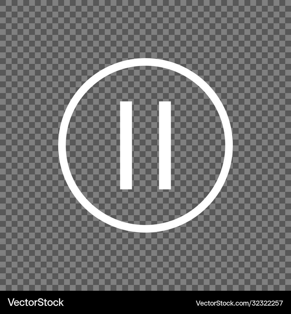 Pause button icon isolated Pause button icon isolated vector image