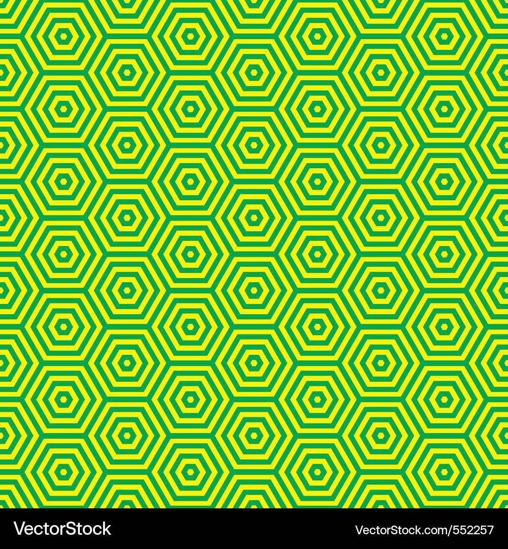 Retro Geometric Hexagon Pattern Vector Image