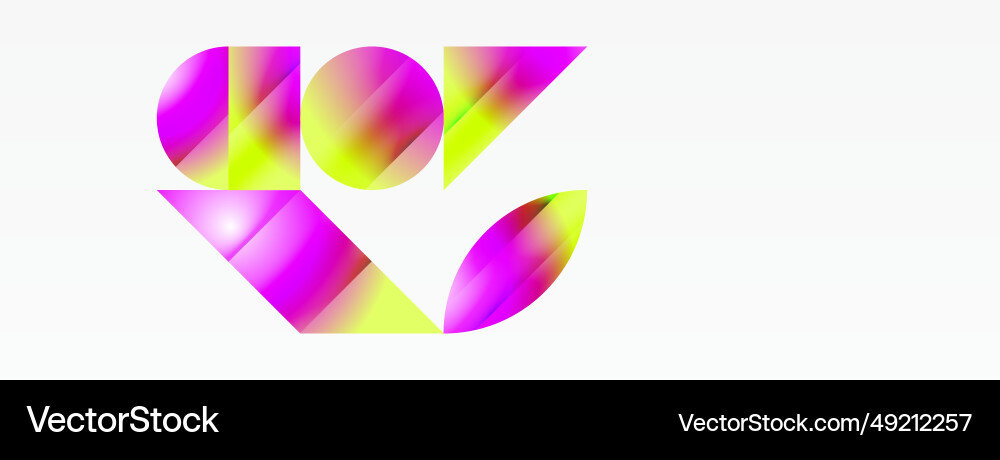 Serene gradient template circles and triangles Serene gradient template circles and triangles vector image