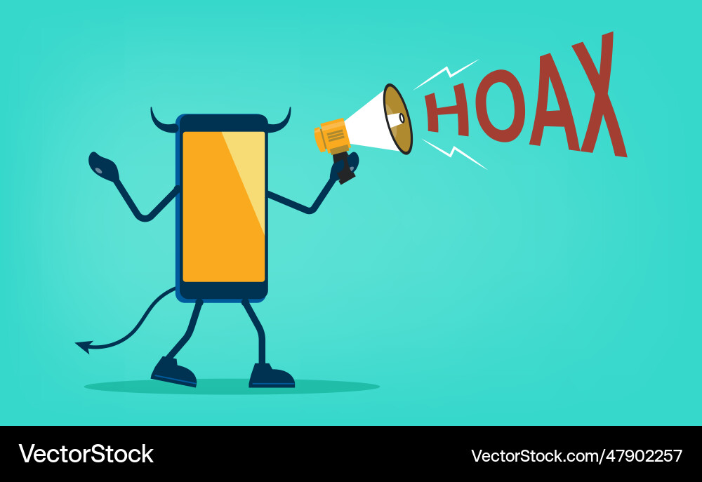 Smartphone character shouting using megaphone Vector Image