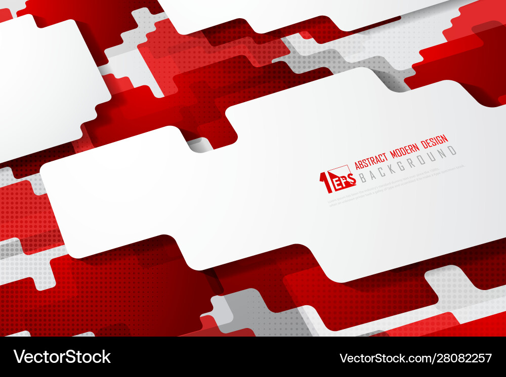 Tech Square Red Background vector image
