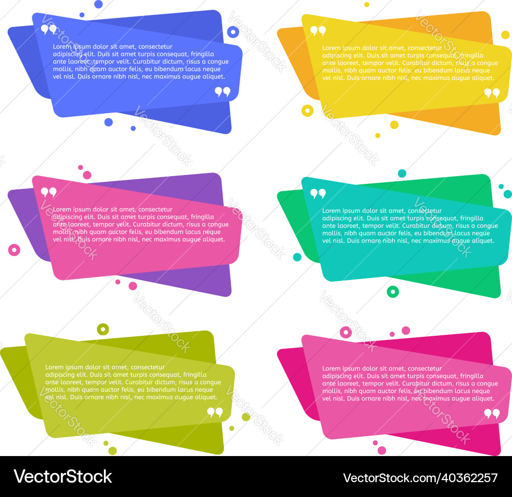 Text Boxes - Speech Message Elements vector image