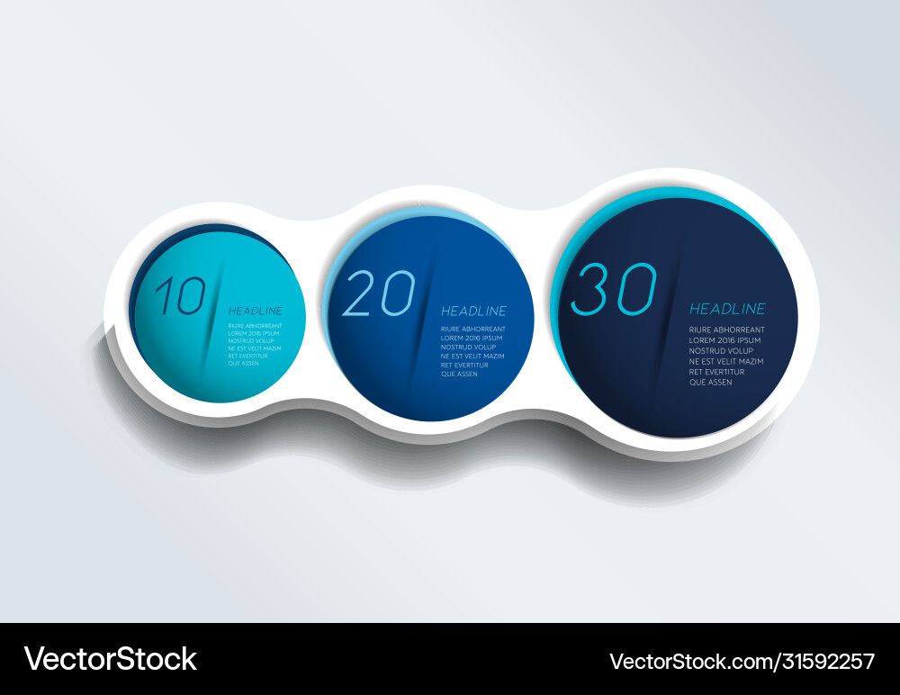 Three steps elements bubble chart scheme diagram Three steps elements bubble chart scheme diagram Vector Image