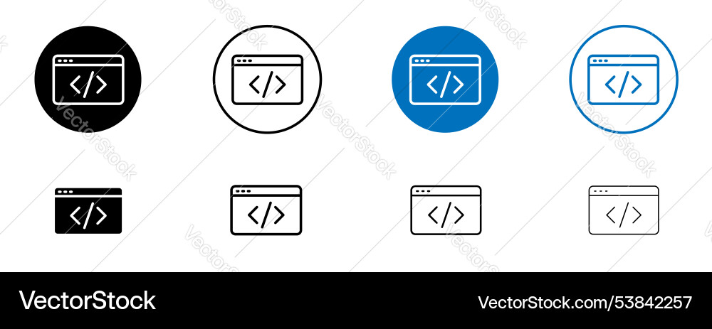 Web development icon set Web development icon set vector image