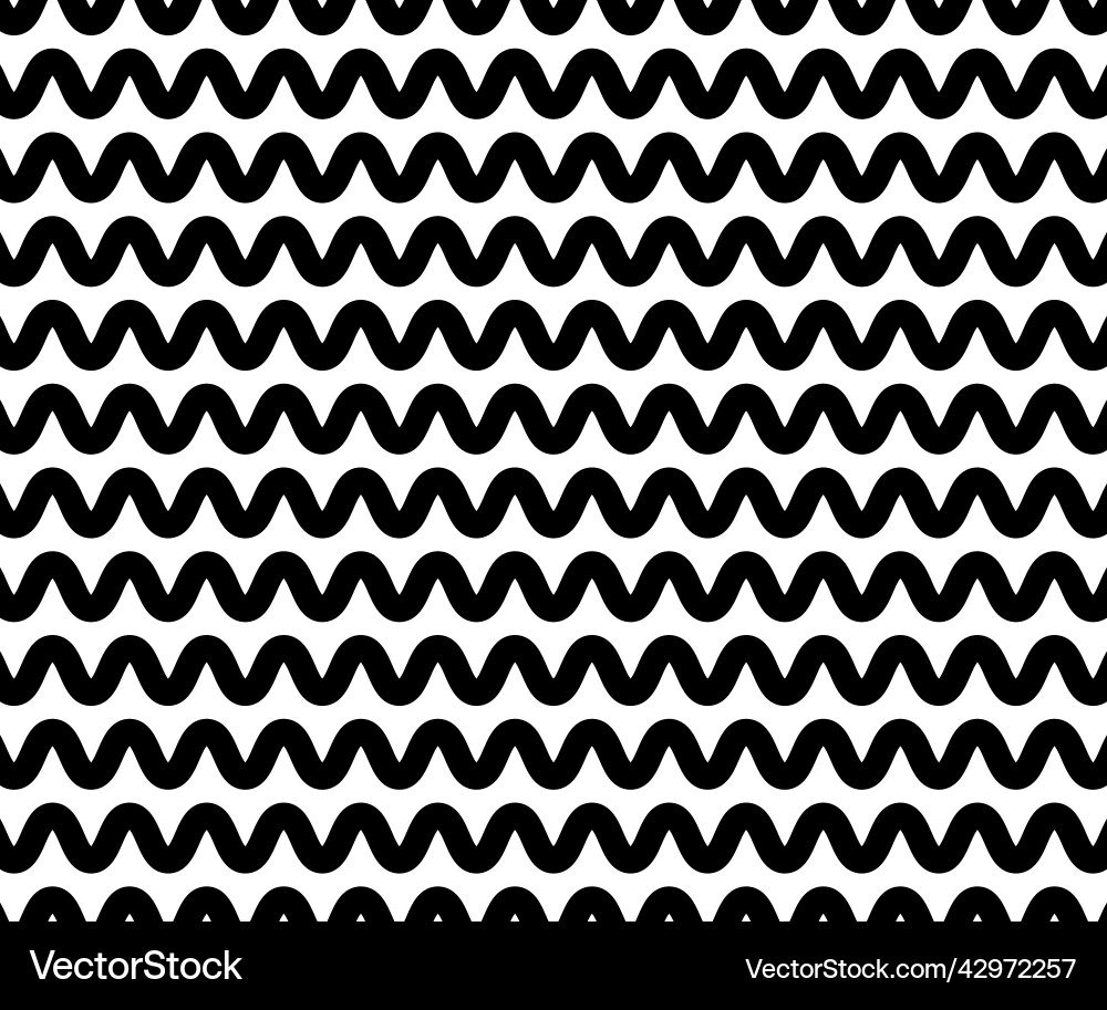 Zig zag lines pattern black wavy line on white Zig zag lines pattern black wavy line on white vector image