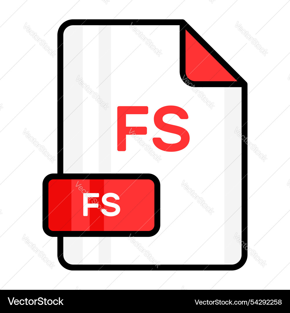 An amazing icon of fs file editable design vector image