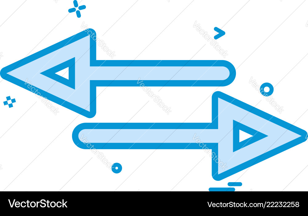 Arrow cross two way icon design Arrow cross two way icon design vector image