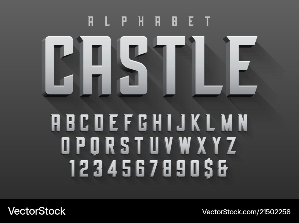 Condensed Display Font - Bold & Modern vector image