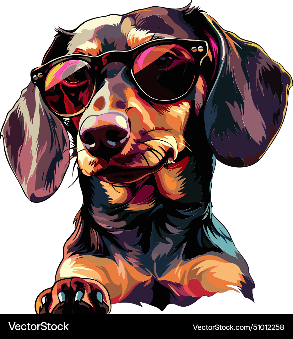 Dachshund Hund liebende Kunst Dachshund Hund liebende Kunst Vektorbild