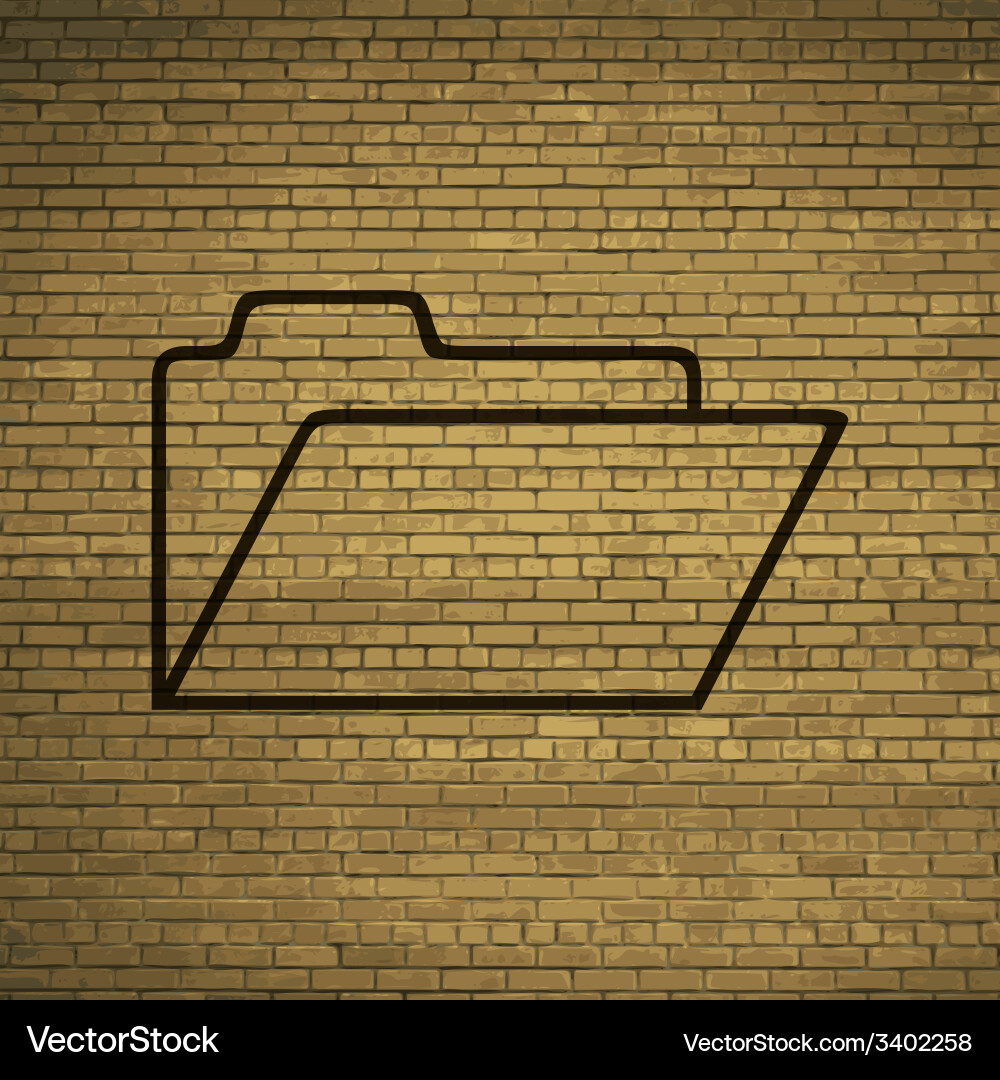 Document folder icon symbol flat modern web design Vector Image