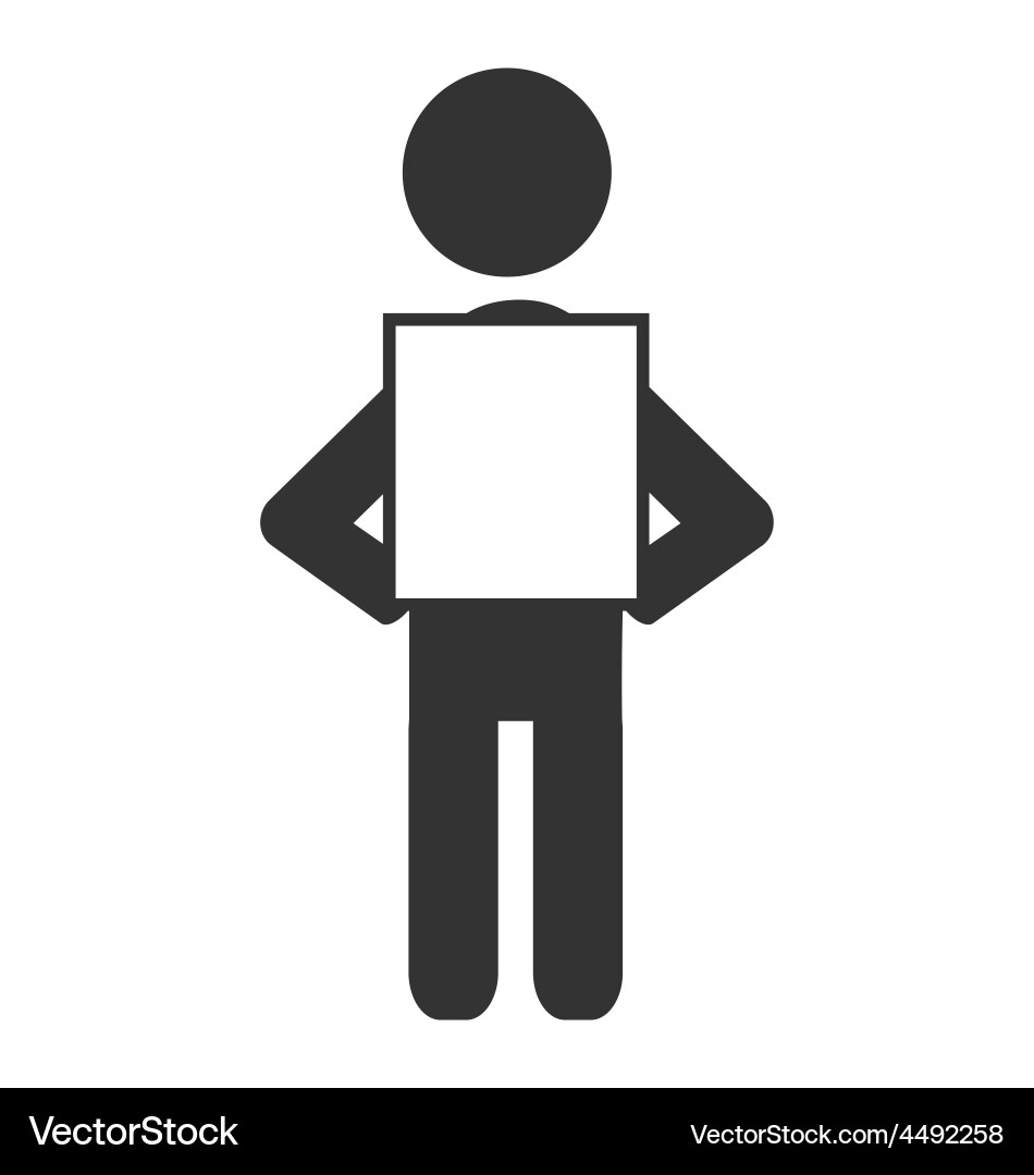 Flat icon with board like space for text isolated Vector Image
