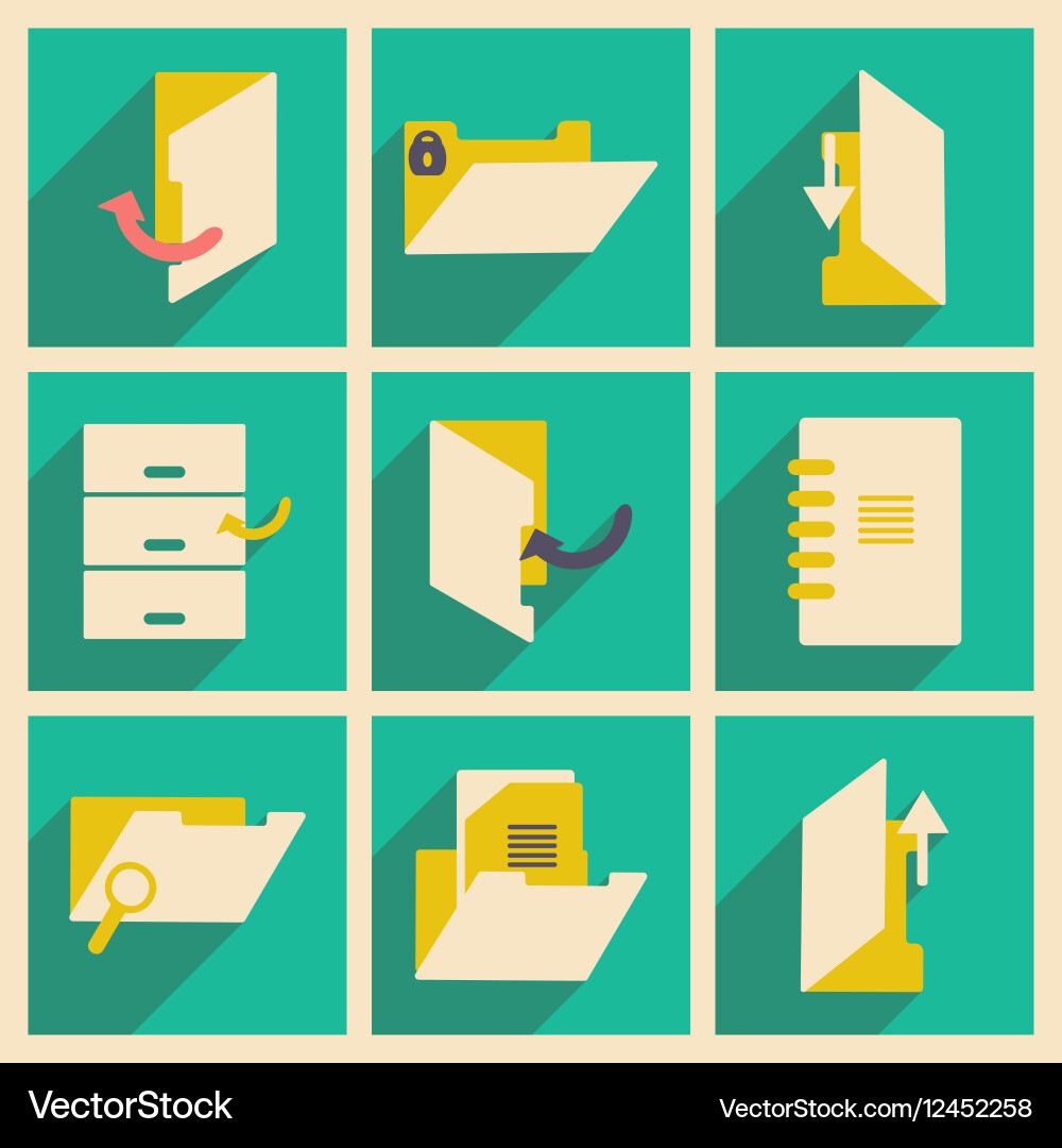 Flat with shadow concept and mobile application Vector Image