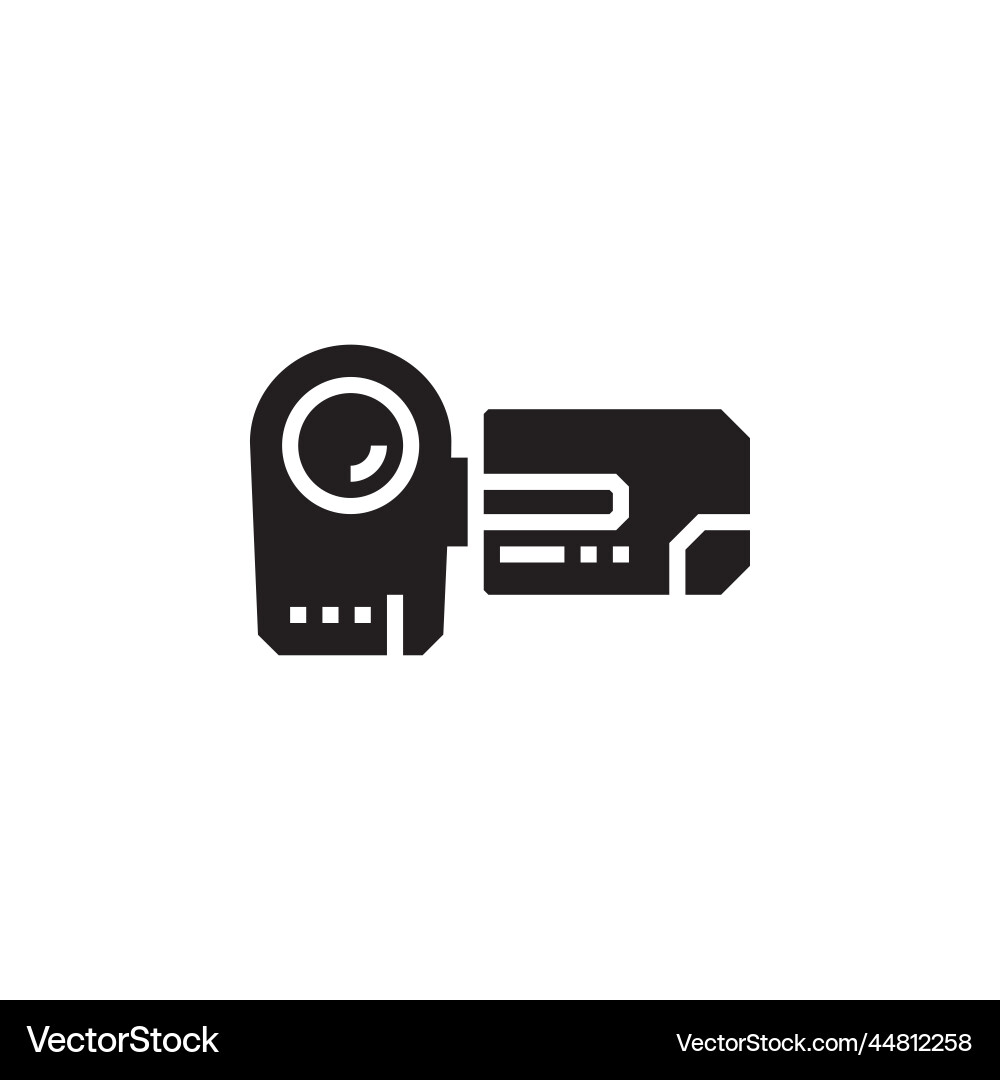 Handy cam icon computer component solid Handy cam icon computer component solid vector image