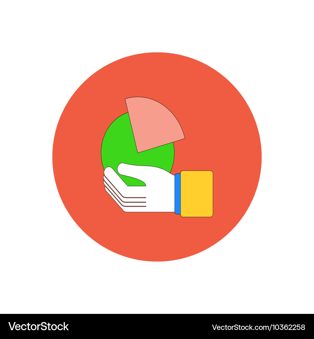 In flat design of business pie Vector Image