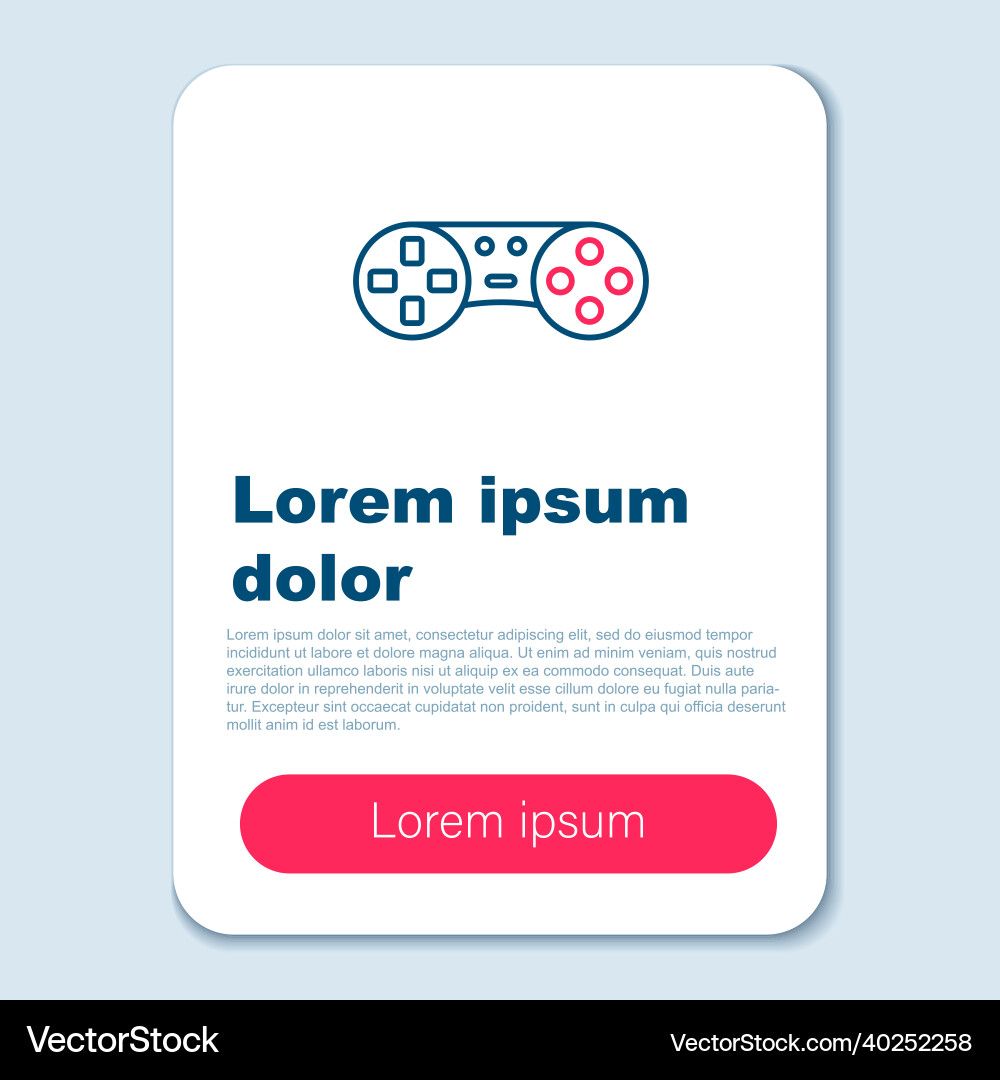 Line game controller or joystick for console Line game controller or joystick for console Vector Image