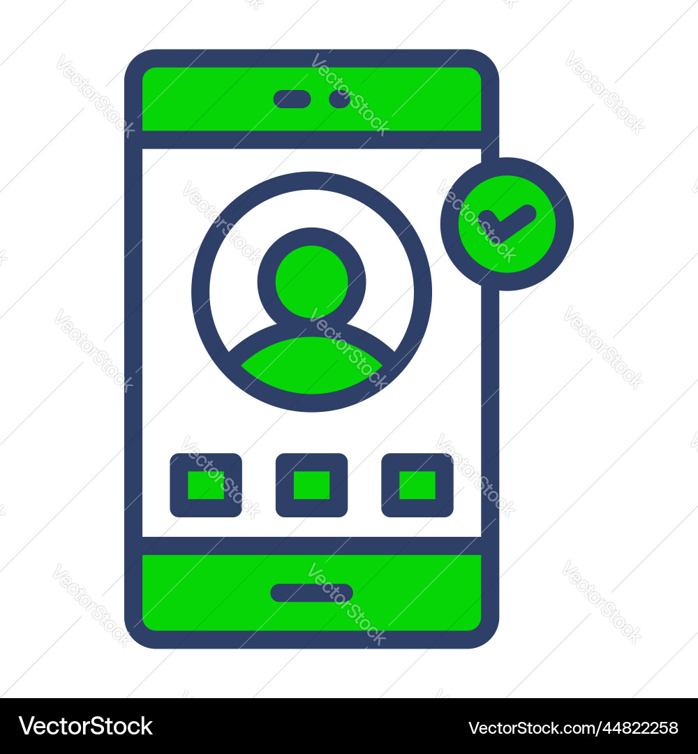 Mobile account icon user interface as a simple Vector Image