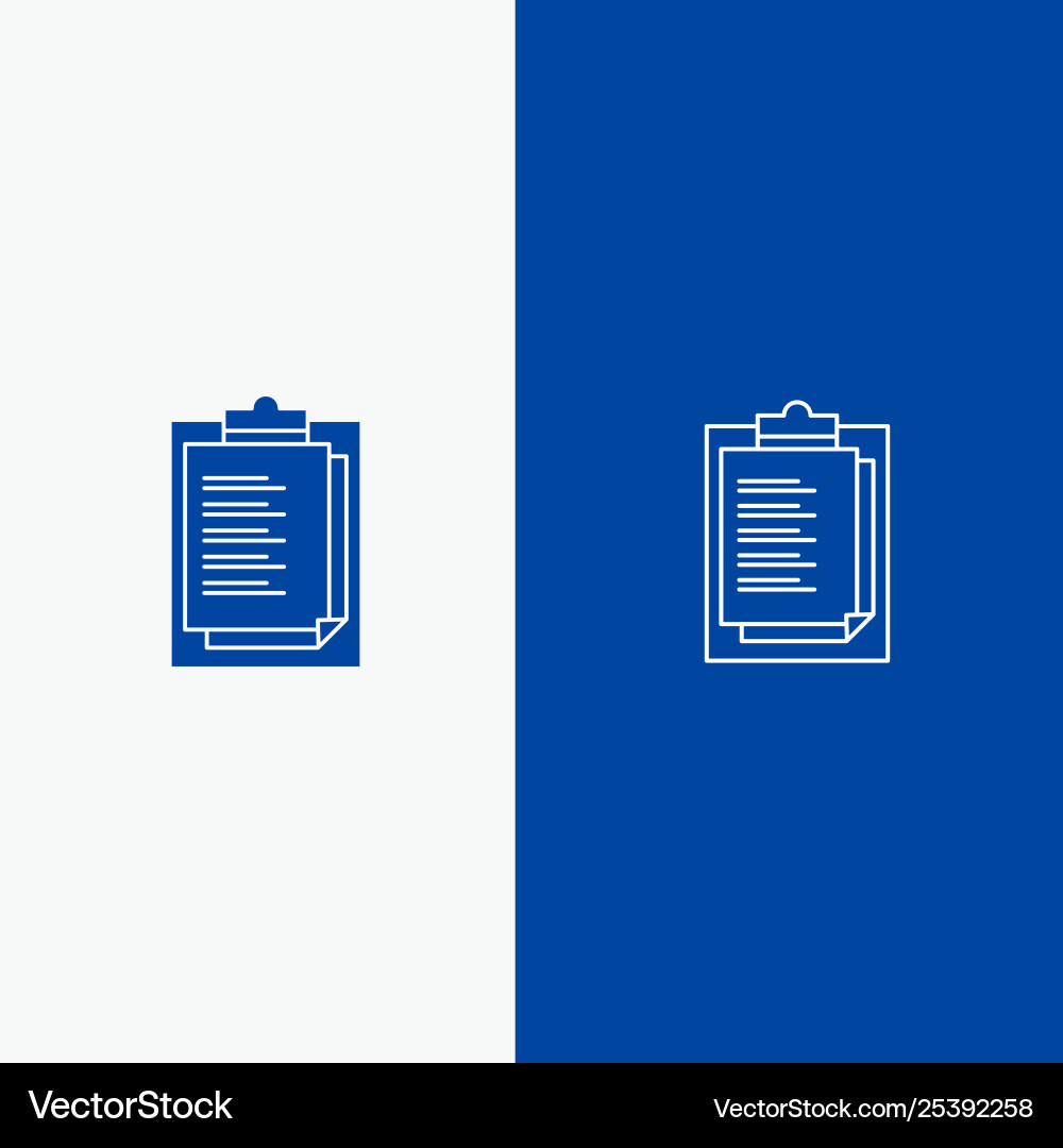 Notepad report card result presentation line Notepad report card result presentation line vector image