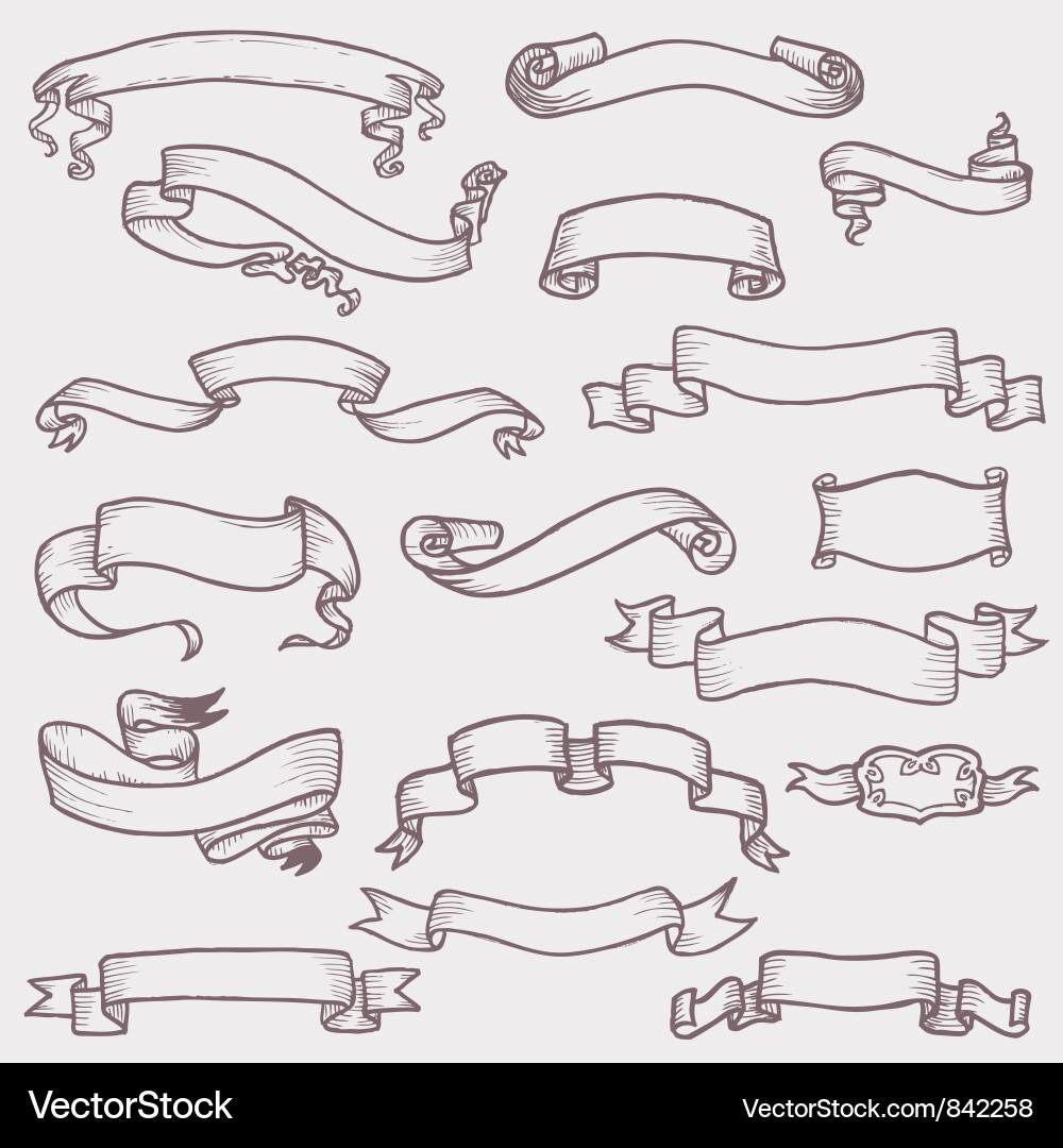 Old ribbon banner Royalty Free Vector Image - VectorStock