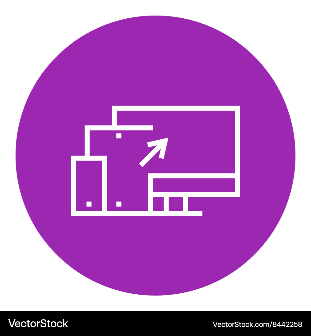Responsive web design line icon Vector Image
