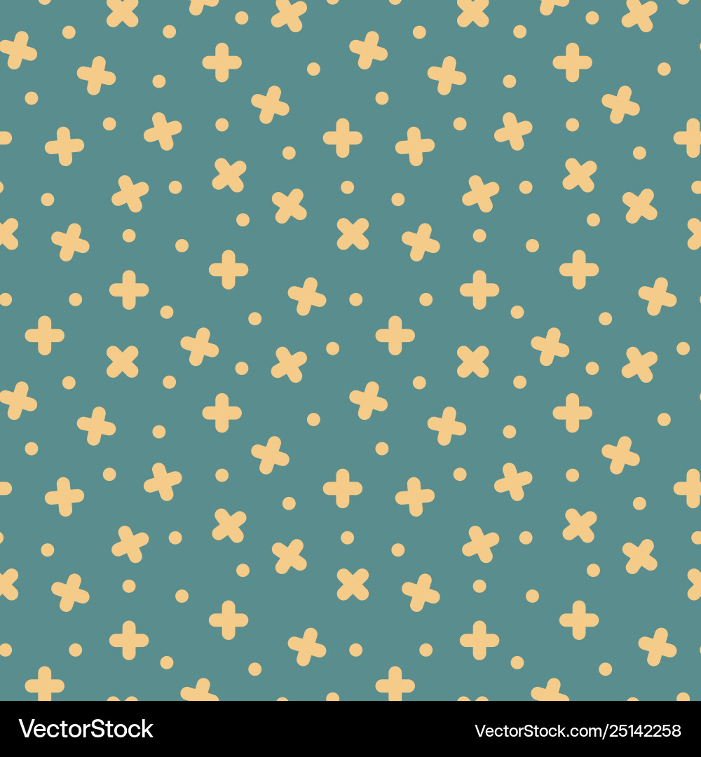 Seamless cross pattern in retro memphis Seamless cross pattern in retro memphis Vector Image