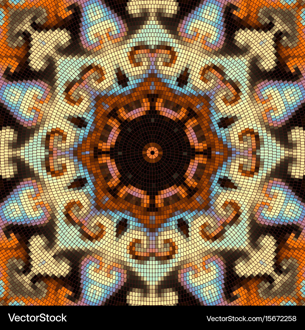 Seamless mosaic art pattern Vector Image