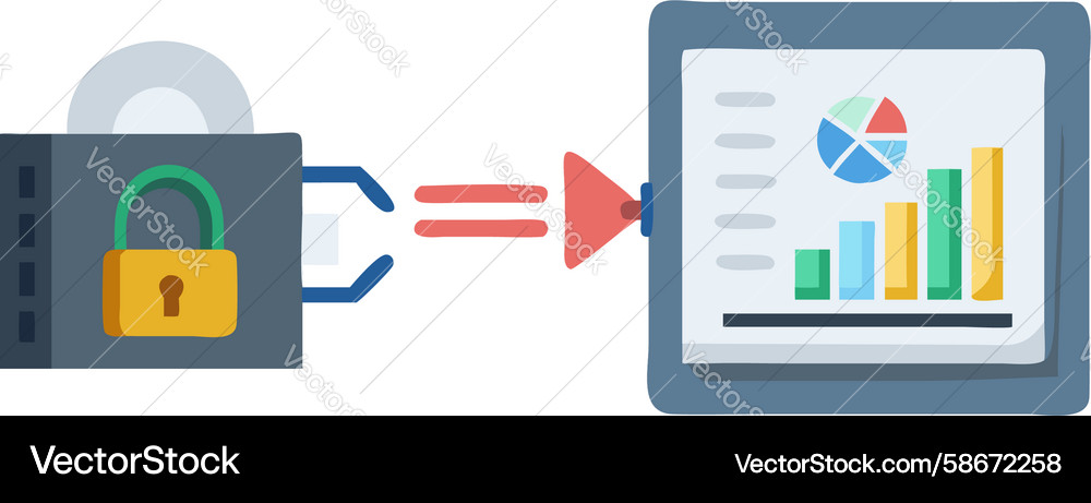 Secure Data Insights & Protection Vector Image