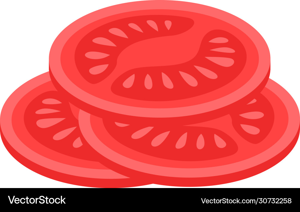 Set different tomatoes isolated on background vector image