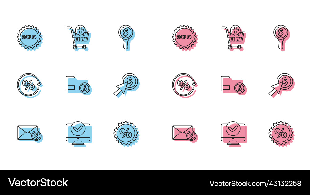 Set line envelope with coin dollar computer Set line envelope with coin dollar computer vector image