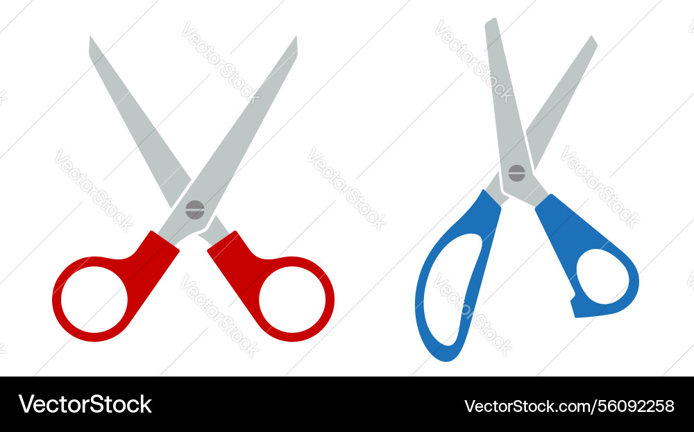 Simple and complex asymmetrical open straight Simple and complex asymmetrical open straight vector image
