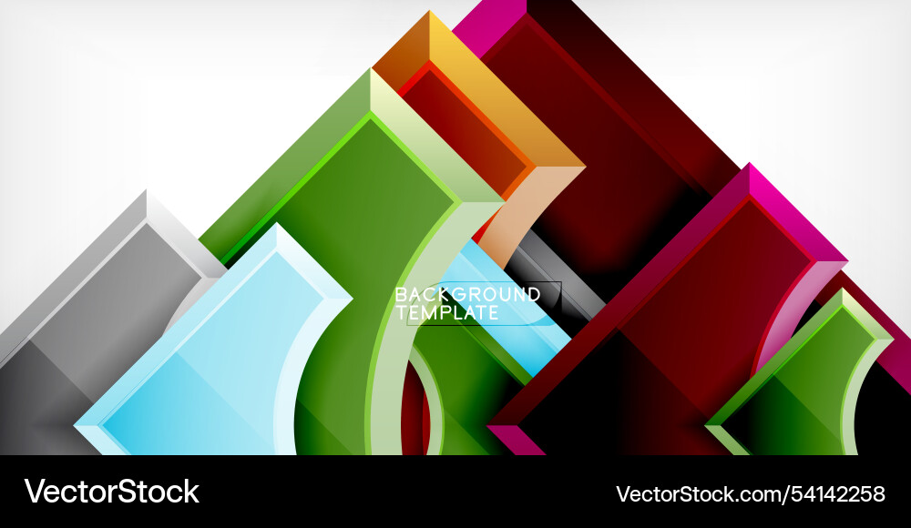 Square arrow shapes with round elements Square arrow shapes with round elements Vector Image