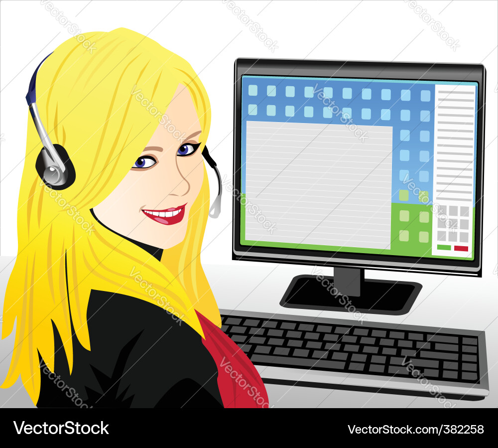 Telephone operator Vector Image