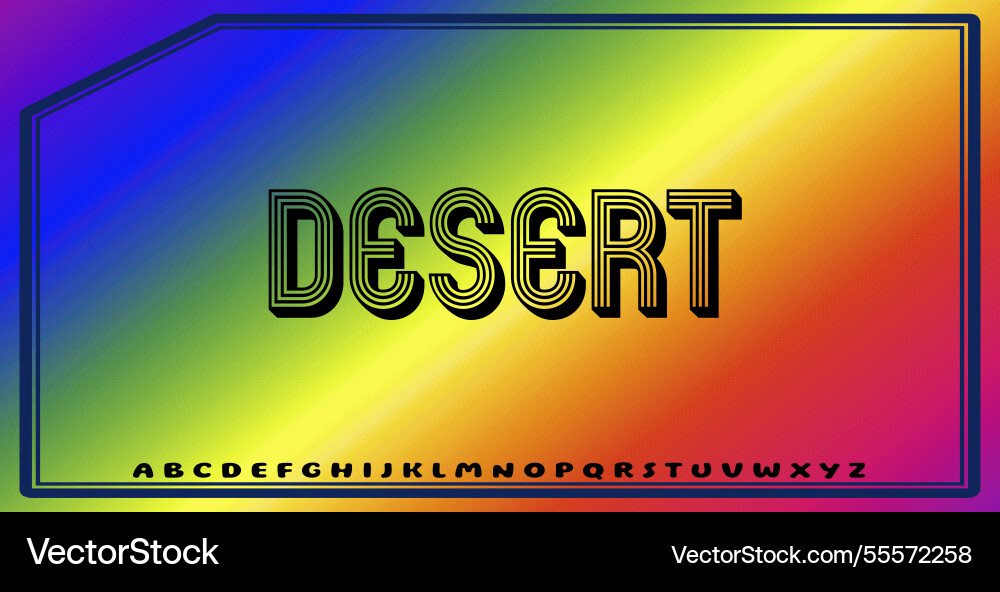 Text effects with editable colors and abstract Vector Image