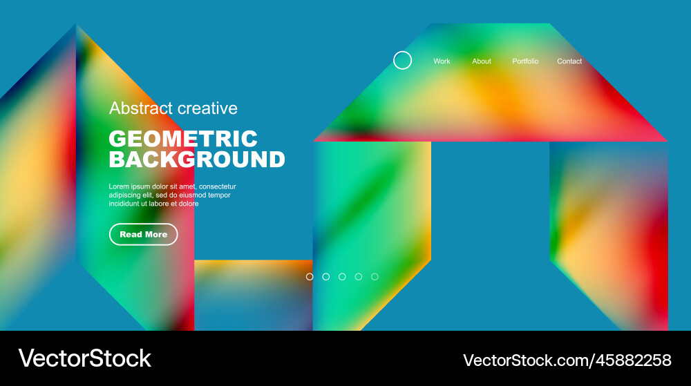 Triangles with fluid gradients abstract landing Vector Image